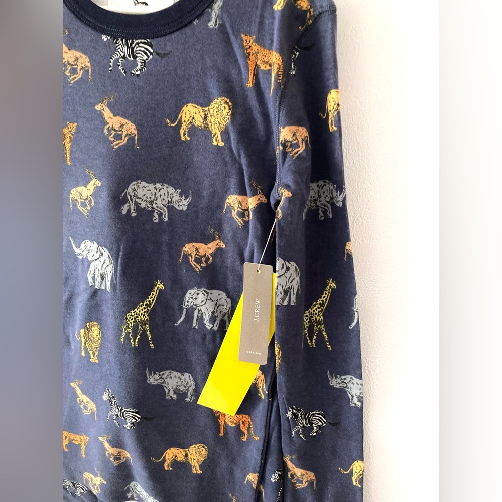 NWT J Crew Crewcuts Kids' animal print pajama set size 8 - Picture 7 of 7